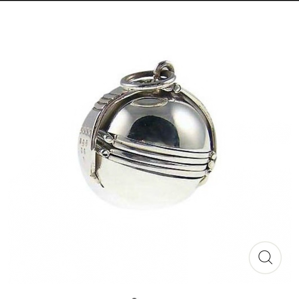 Sterling Silver Spherical Photo Pendant